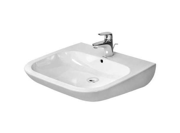 Duravit D-Code Vital Vegghengt Servant - 1 kranhull - 60x55.5cm - Hvit -