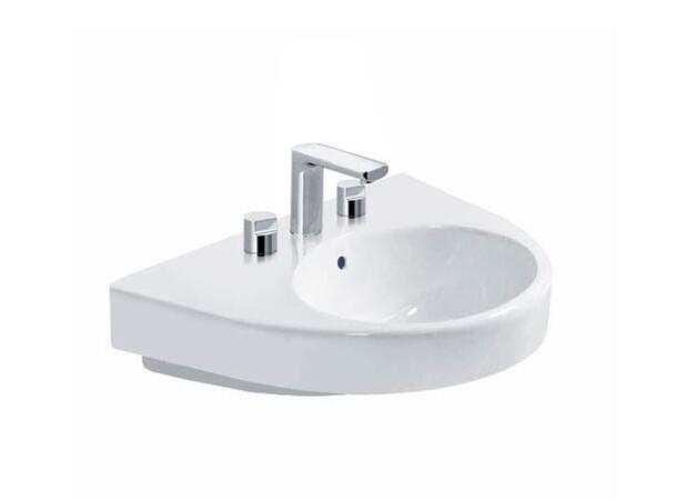 Duravit Starck 2 Vegghengt Servant Slipt - 3 kranhull - 60x50cm - Hvit -