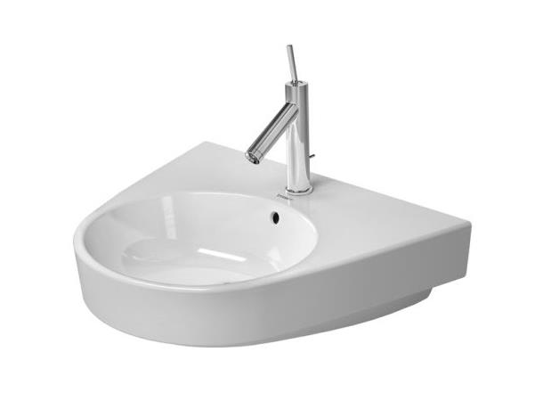 Duravit Starck 2 Vegghengt Servant Slipt - 3 kranhull - 60x50cm - Hvit -