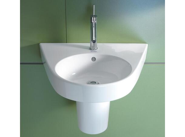 Duravit Starck 2 Vegghengt Servant Slipt - 3 kranhull - 60x50cm - Hvit -