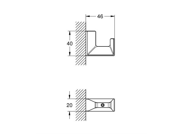 Håndklekrok Grohe Selection Cube krom