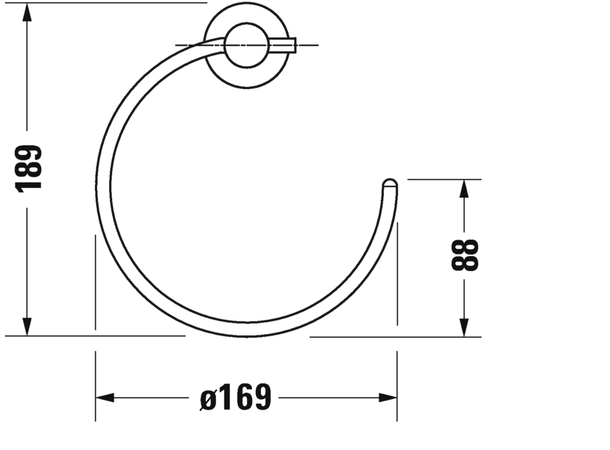 Håndklering Duravit D-Code Krom