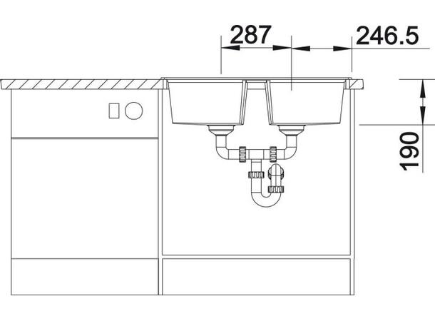 Kjøkkenvask Blanco Lexa 8 Silgranit PuraDur - 78x50cm - Trøffel