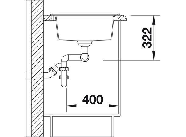 Kjøkkenvask Blanco Lexa 8 Silgranit PuraDur - 78x50cm - Kaffe