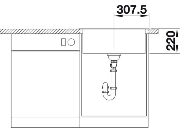 Kjøkkenvask Blanco Pleon 6 Silgranit PuraDur - 61.5x51cm - Trøffel