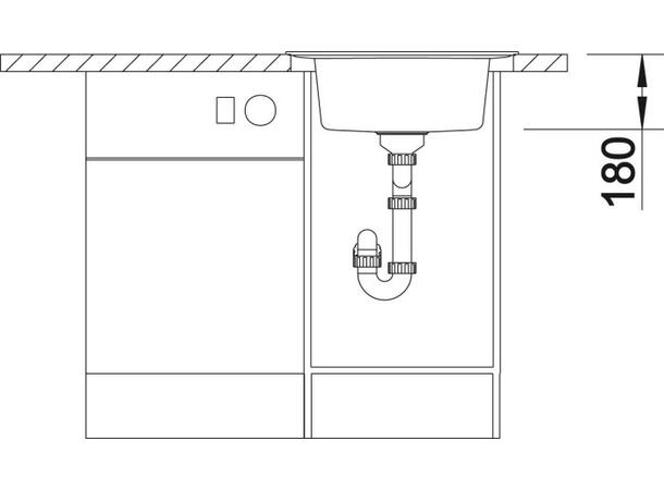 Kjøkkenvask Blanco Rondoval 45 Silgranit PuraDur - 53.5x49cm - Hvit