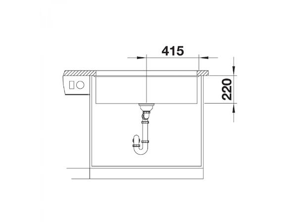 Kjøkkenvask Blanco Subline 800-U Silgranit PuraDur - 83x46cm - Kaffe