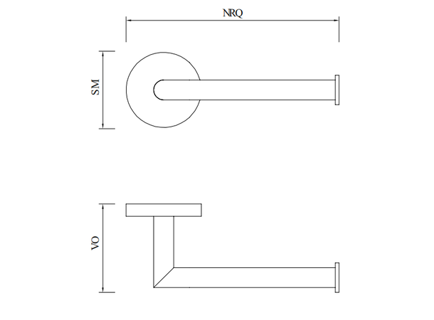 Toalettpapirholder Omnires Modern Project - Svart matt