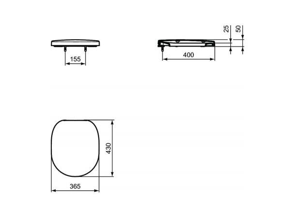 Toalettsete Ideal Standard Connect - Hvit -