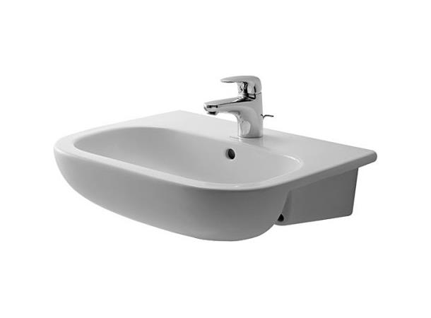 Duravit D-Code Delvis Nedfelt servant - 1 kranhull - 55x44cm - Hvit -