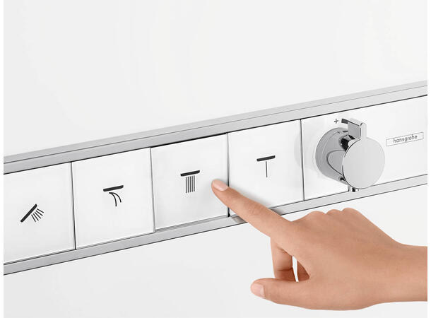 Hansgrohe Termostatbatteri RainSelect Til innbygging 4 uttak - Krom/svart -