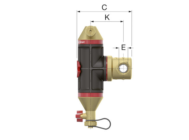 3/4'' Mikrobobleutskiller Flamco Clean Smart Luft og smuss utskiller