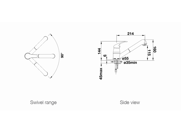 Kjøkkenbatteri Blanco Daras-S Med uttrekkbar tut Brun / Kaffe