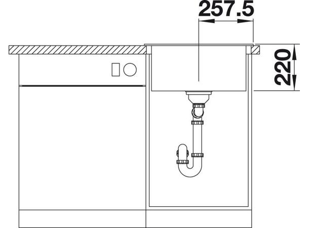 Kjøkkenvask Blanco Pleon 5 Silgranit PuraDur 51.5x51cm - Grå stein