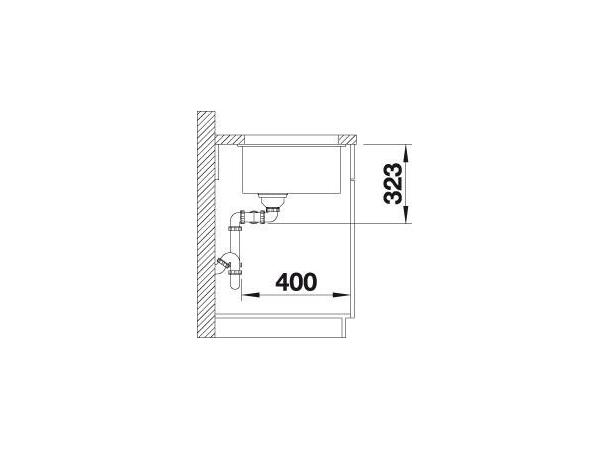 Kjøkkenvask Blanco Subline 350/350-U Silgranit PuraDur - 75.5x46 - Hvit