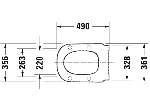 Toalettsete Duravit DuraStyle Vital Uten automatisk lukking - Hvit -