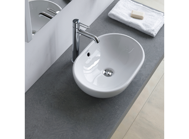 Toppmontert servant Duravit Foster 49.5x35 cm - Hvit - WonderGliss