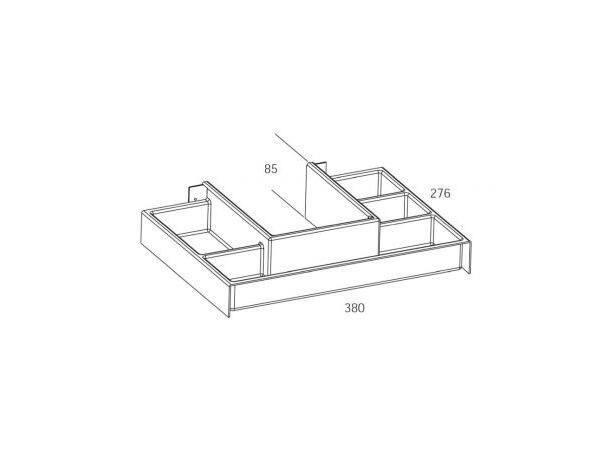 Underskap til servant Elita Barcelona 60 cm - Vegghengt - Svart glans