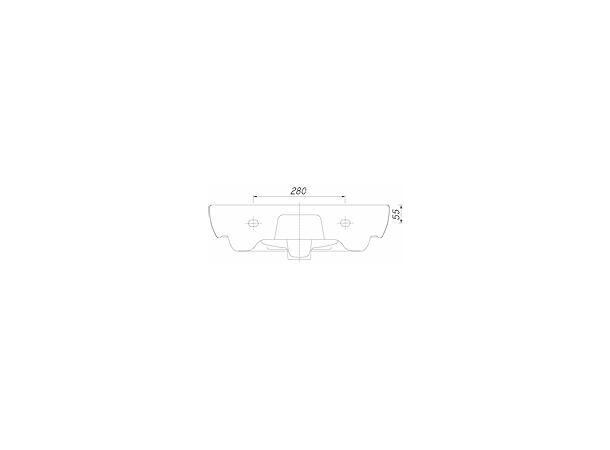 Vegghengt servant Kolo Traffic 55x48 cm - Hvit