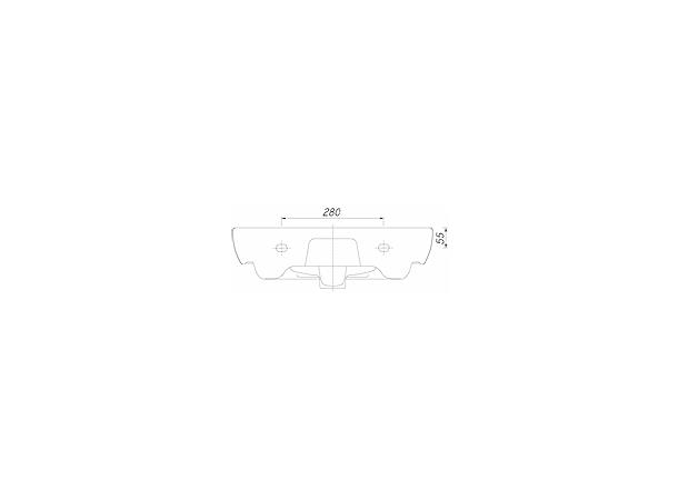 Vegghengt servant Kolo Traffic 55x48 cm - Reflex - Hvit