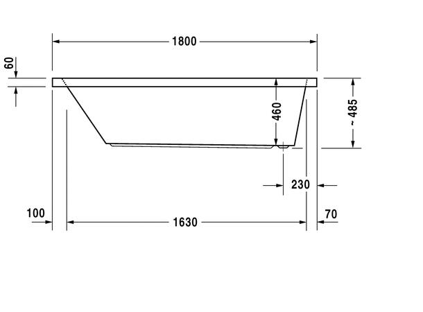 Badekar Duravit Starck 180x90cm hvit