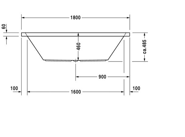 Badekar Duravit Starck 180x90cm hvit