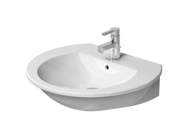 Duravit Darling New Vegghengt Servant - 3 kranhull - 65x55cm - Hvit -