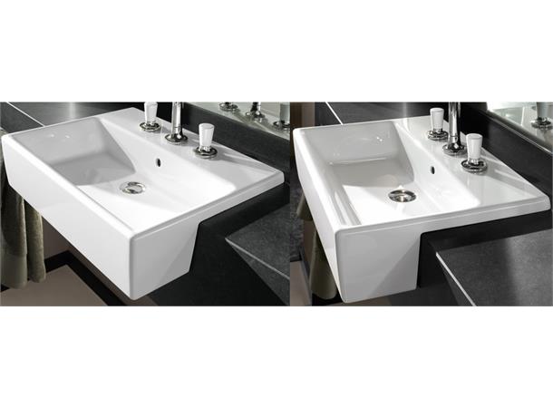 Duravit Vero Air Delvis Nedfelt servant - 1 kranhull - 55x47cm - Hvit -