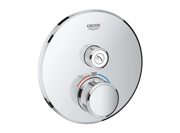 Grohe Grohtherm SmartControl m/termostat Innbygging dusjbatteri - Krom -