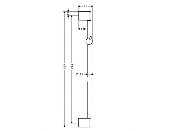 Hansgrohe Dusjstang Unica' Crometta 90cm - Krom -