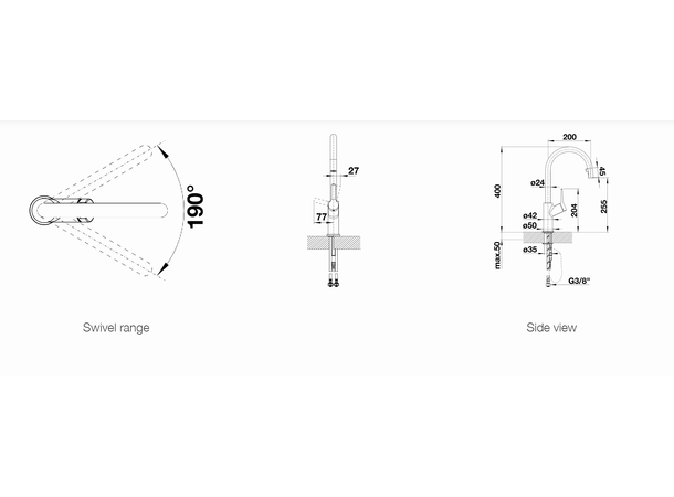 Kjøkkenbatteri Blanco Carena-S Krom