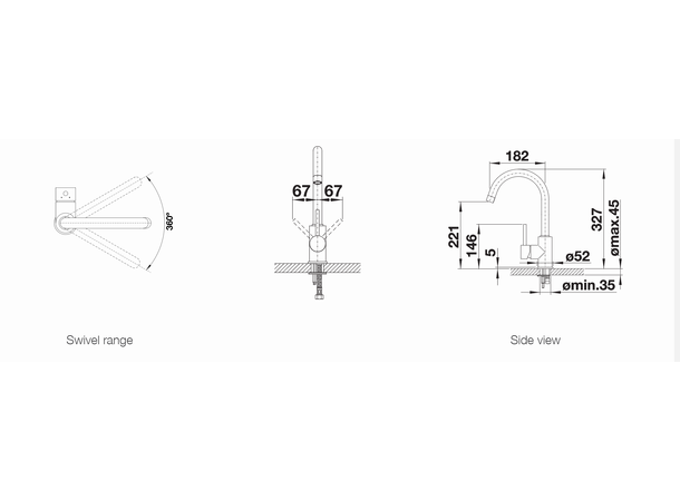 Kjøkkenbatteri Blanco Mida Grå / Alumetalic