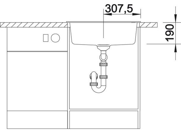 Kjøkkenvask Blanco Dalago 6 Silgranit PuraDur 61.5x51 cm - Grå stein