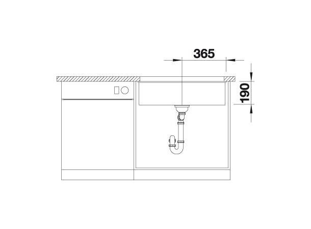 Kjøkkenvask Blanco Subline 700-U Silgranit PuraDur - 73x46cm - Antrasitt