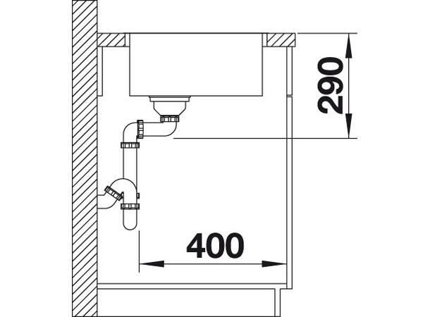 Kjøkkenvask Blanco Zerox 700-U Rustfrittstål - 74x44cm - Durinox stål