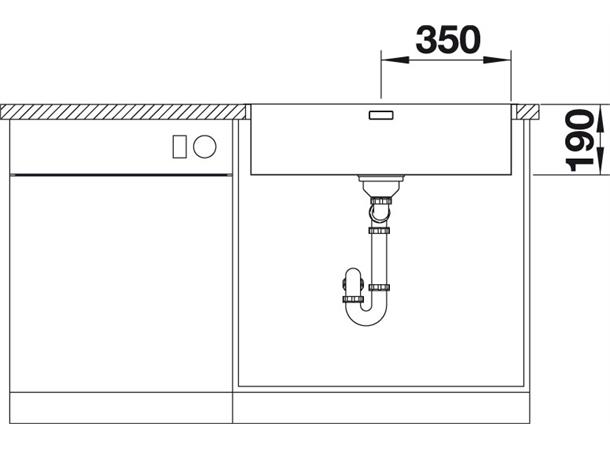 Kjøkkenvask Blanco Zerox 700-U Rustfrittstål - 74x44cm - Durinox stål