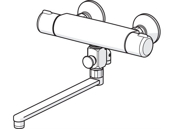 Oras Badekarbatteri  Nova Med termostat - Krom -