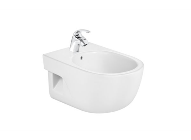 Roca Meridian Compacto Vegghengt Bidet - 48x36 cm - Hvit - Compact - Maxi Clean