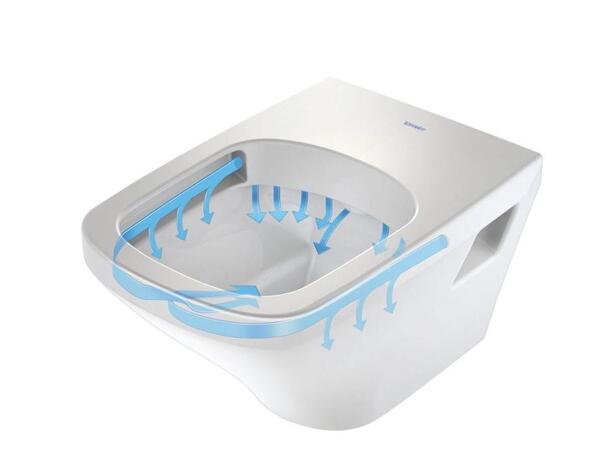 Vegghengt toalett Duravit DuraStyle 37x54cm - Rimless - WonderGliss - Hvit