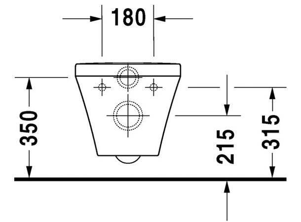 Vegghengt toalett Duravit DuraStyle 37x54cm - Rimless - WonderGliss - Hvit