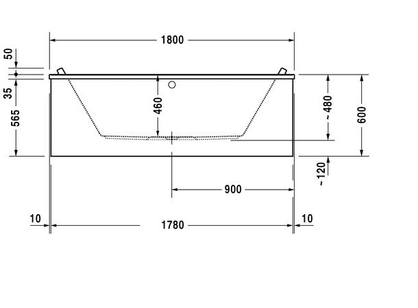 Badekar Duravit Starck 180x90cm hvit