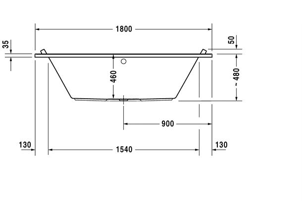 Badekar Duravit Starck 180x90cm hvit