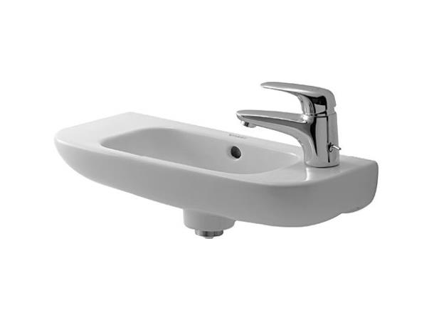 Duravit D-Code Vegghengt Servant -1 kranhull til venstre - 50x22cm - Hvit