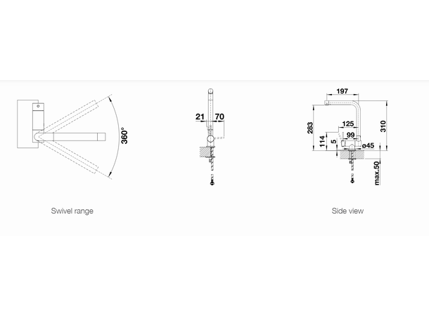 Kjøkkenbatteri Blanco Laressa-F Krom