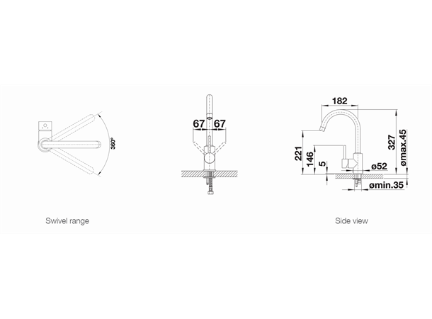 Kjøkkenbatteri Blanco Mida Hvit