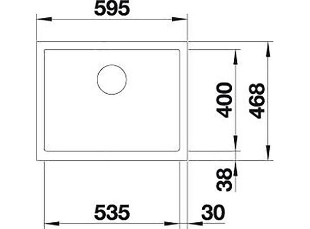 Kjøkkenvask Blanco Cronos XL 6-IF Rustfrittstål - 59.5x46.8cm - Glatt stål