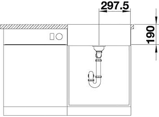 Kjøkkenvask Blanco Cronos XL 6-IF Rustfrittstål - 59.5x46.8cm - Glatt stål