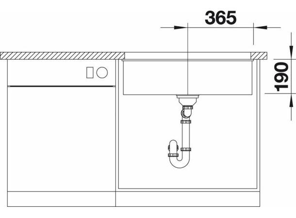 Kjøkkenvask Blanco Subline 700-U Silgranit PuraDur - 73x46 cm - Kaffe