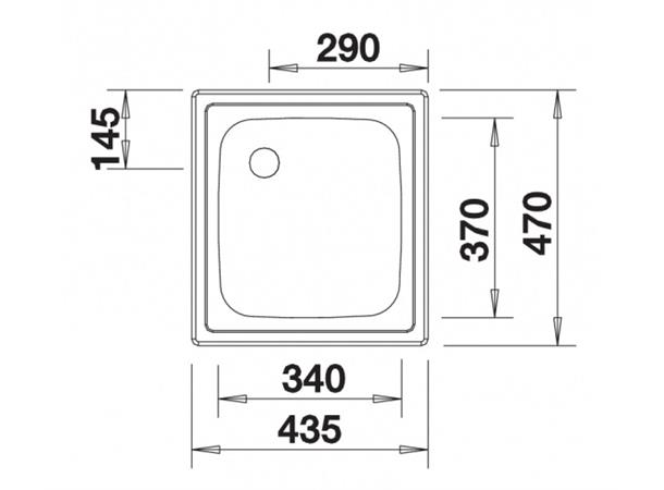 Kjøkkenvask Blanco Top EE 4x4 Rustfritt stål - 43.5x47cm - Matt stål