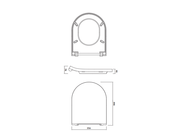 Toalettsete Cersanit Inverto Soft-close - Hvit -